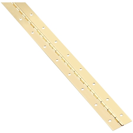 National Steel 1-1/2 In. x 48 In. Bright Brass Continuous Hinge N148304